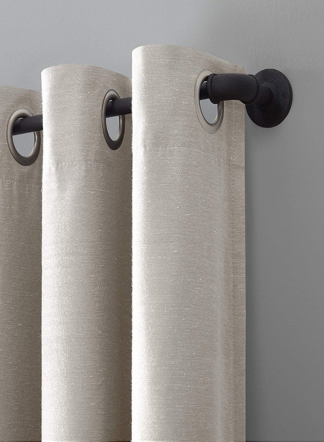 Archaeo Linen Total Blackout Grommet Top Curtain, 52" x 95", Pearl - Image 2